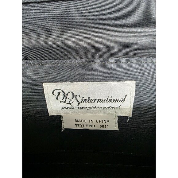 Vintage Black Velvet 3 in one Evening Clutch With Gold, Silver, Red Button Closu - Picture 3 of 13